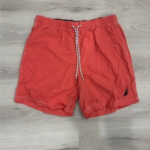Nautica Salmon Pink Beach Surf Athletic Swimming Shorts